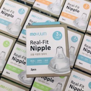 Núm ty thay thế bình Moyuum Hàn Quốc và bình Pigeon Cổ rộng nhiều size